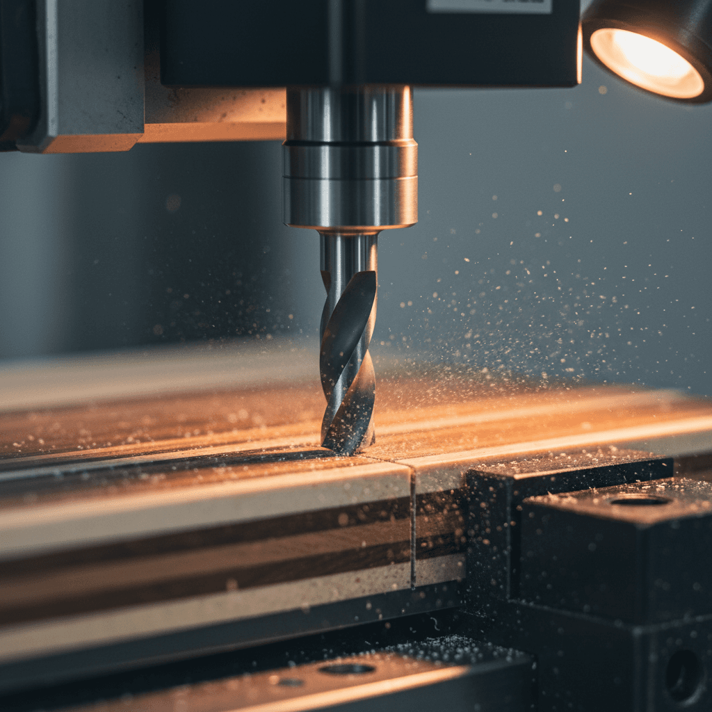 Five-axis CNC cutting composite