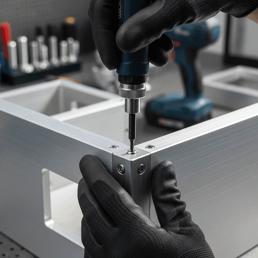 Honeycomb core panel being inspected