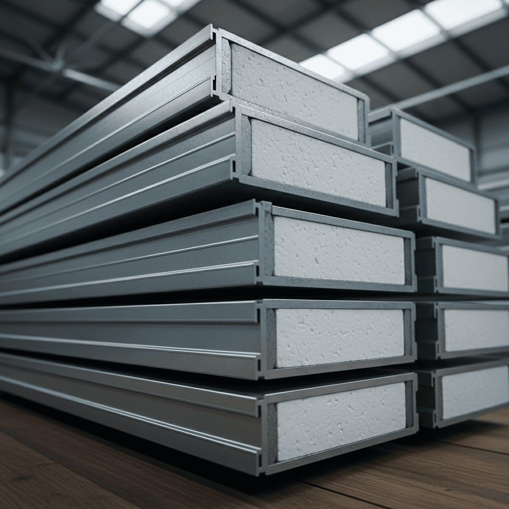 Hexagonal honeycomb core panel overhead view